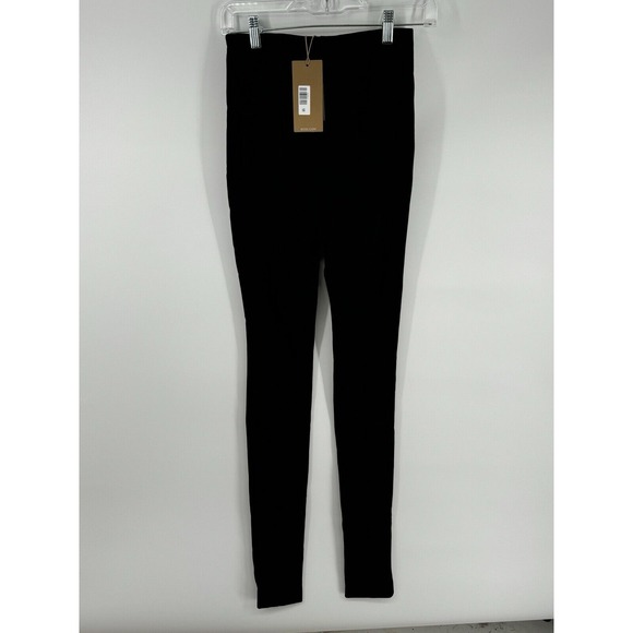 NAOMI X BOSS LEGGINGS IN STRETCH‎ JERSEY WITH ZIP HEMS black size 0 - Picture 3 of 12